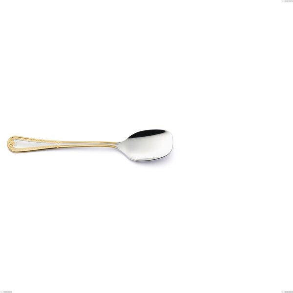 Firenze Oro Ice Cream Spoon, 18-10 Stainless Steel, 24 Carat Gold, 2.5 mm Thickness, 141 mm Length