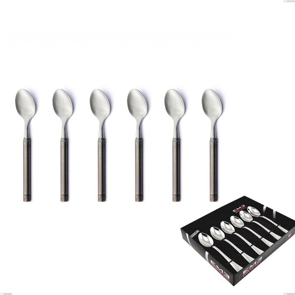 Fuoco 6 Coffee Spoons Set in Display Box, Stainless Steel 18.10 (AISI304)