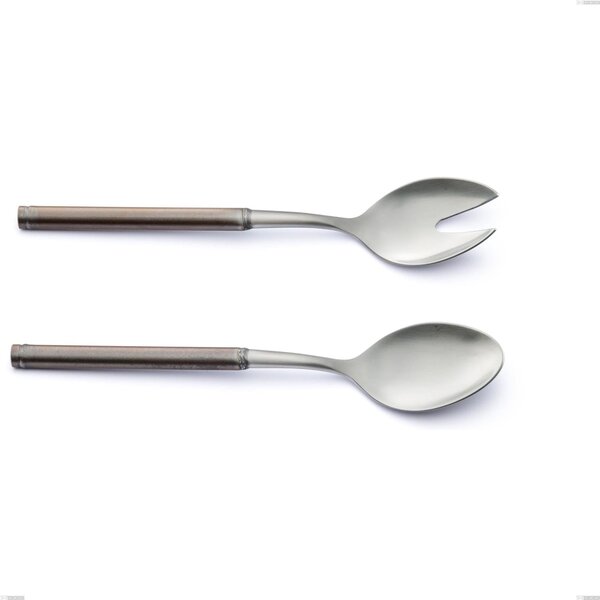 Fuoco Salad Tongs, Stainless Steel 18.10 (AISI304), Length 250 mm, Handle in Sandblasted and Burnished Steel Tube