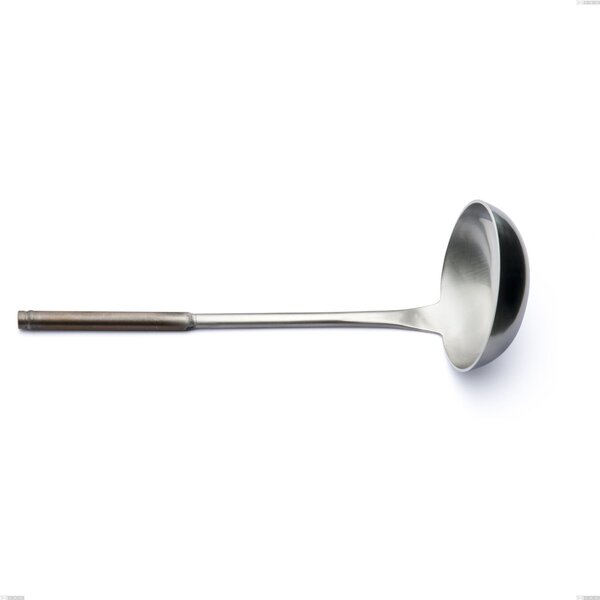 Fuoco Ladle, Stainless Steel 18.10 (AISI304), Length 280 mm, Handle in Blasted and Burnished Steel Tube