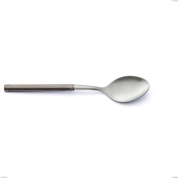 Fuoco Serving Spoon, Stainless Steel 18.10 (AISI304), Length 250 mm, Handle in Sandblasted and Burnished Steel Tube