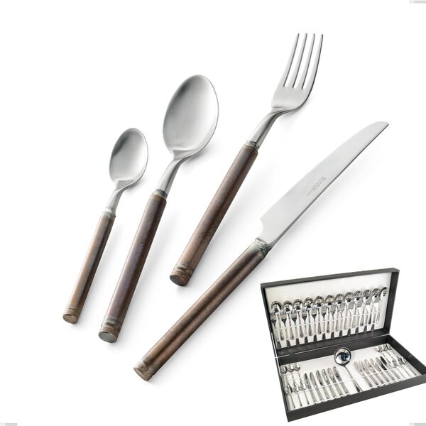 Fuoco 49-Piece Cutlery Set in Canteen Box, Stainless Steel 18.10 (AISI304)