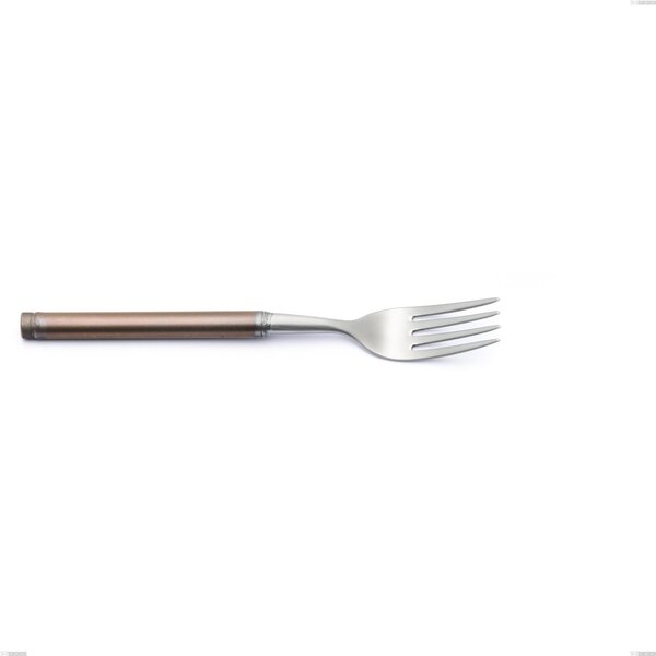 Fuoco Table Fork, Stainless Steel 18.10 (AISI304), Length 208 mm, Handle in Sandblasted and Burnished Steel Tube