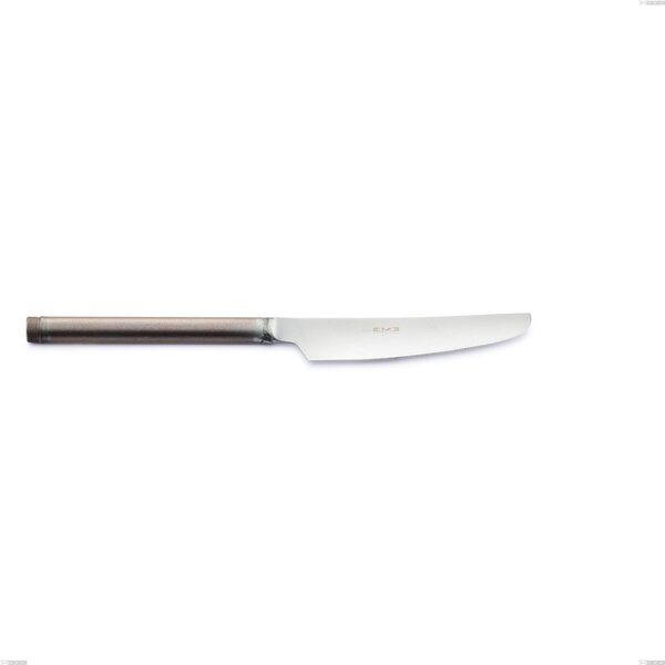 Fuoco Table Knife, Stainless Steel 18.10 (AISI304), Length 232 mm, Handle in Sandblasted and Burnished Steel Tube