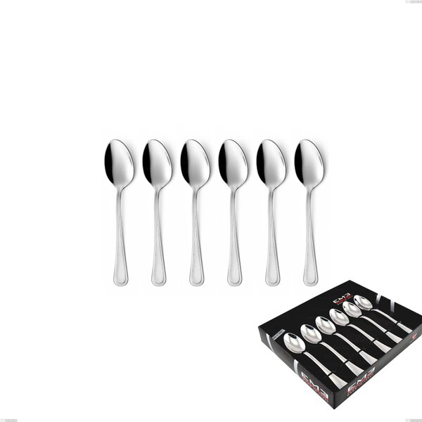 Set of 6 Galles Coffee Spoons in Display Box, Stainless Steel 18/10 (aisi 304), 2.00 mm Thickness