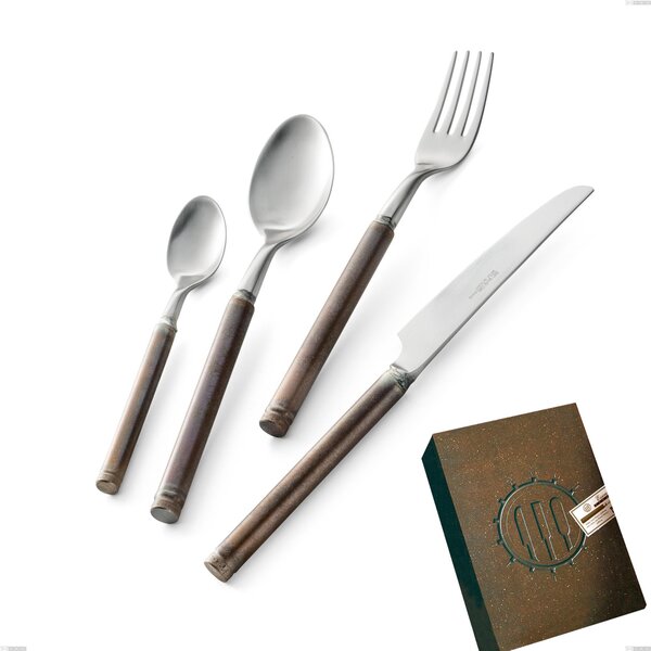 Fuoco Ethnic Pack 24 Pieces, Stainless Steel 18.10 (AISI304) Cutlery Set