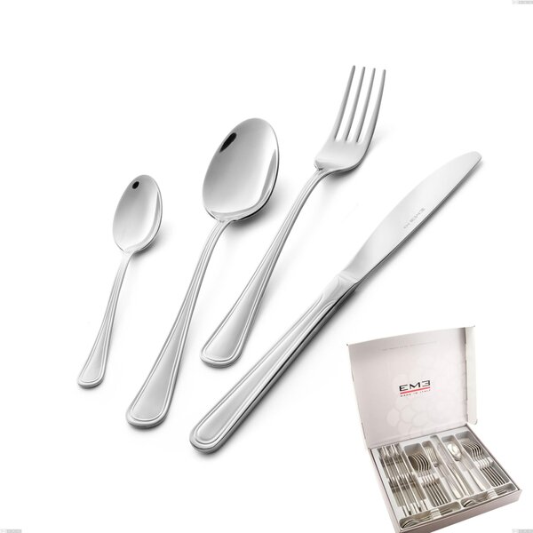 Galles 24-Piece Cutlery Set in Presentation Box, Economical Knife, Stainless Steel 18/10 (AISI 304), 2.00 mm Thickness