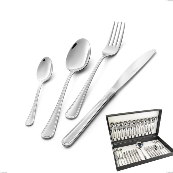 Galles 49-Piece Cutlery Set in Canteen Box, Economical Knife, Stainless Steel 18/10 (AISI 304), 2.00 mm Thickness
