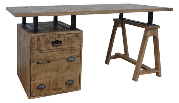 Desk DKD Home Decor 160 x 80 x 75 cm Metal Mango wood