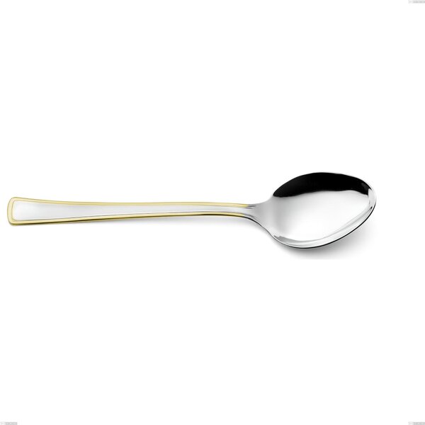 Galles oro Serving Spoon, 18-10 Stainless Steel, 24 Carat Polished Gold, 2 mm Thickness, 231 mm Length
