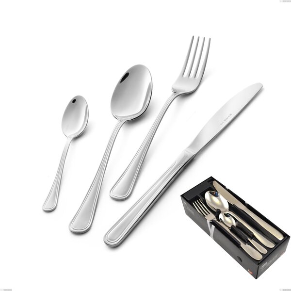 Galles 24 Piece Cutlery Set in Space-Saving Packaging, Economical Knife, Stainless Steel 18/10 (AISI 304), 2.00 mm Thickness