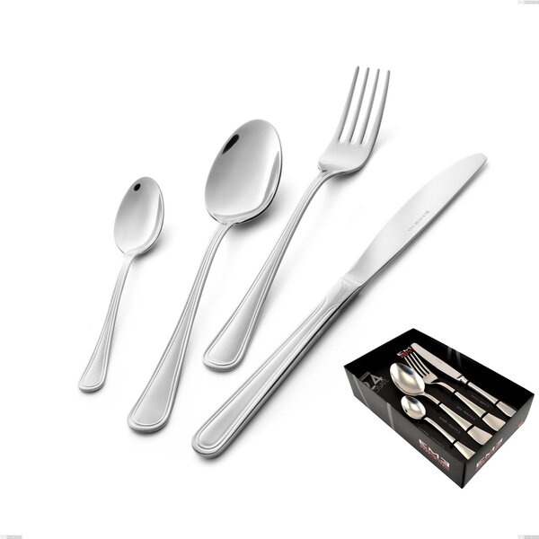 Galles Stainless Steel Cutlery Set 18/10 (AISI304) 24 Pieces 6 Table Settings 2 mm Mirror Polished