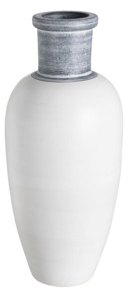 Vase White Terracotta 26 x 28 x 60 cm