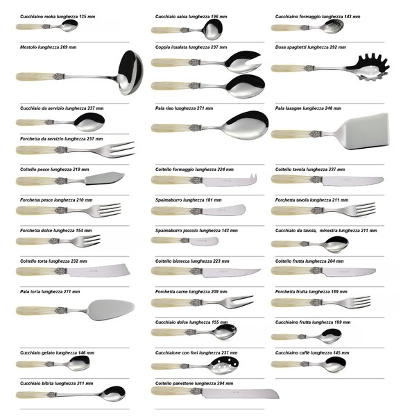 Showcase Box 6 Pieces Georgian Coffee Spoon, 18/10 AISI 304 Polished Stainless Steel with Pearly Acrylic Handle