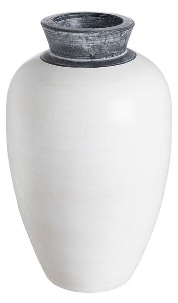 Vase White Terracotta 25 x 27 x 40 cm