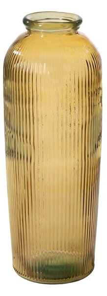 Vase Yellow recycled glass 27 x 27 x 72 cm