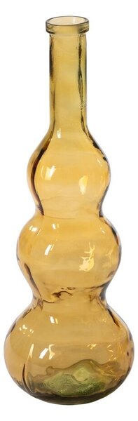 Vase Yellow recycled glass 26,5 x 26,5 x 75 cm