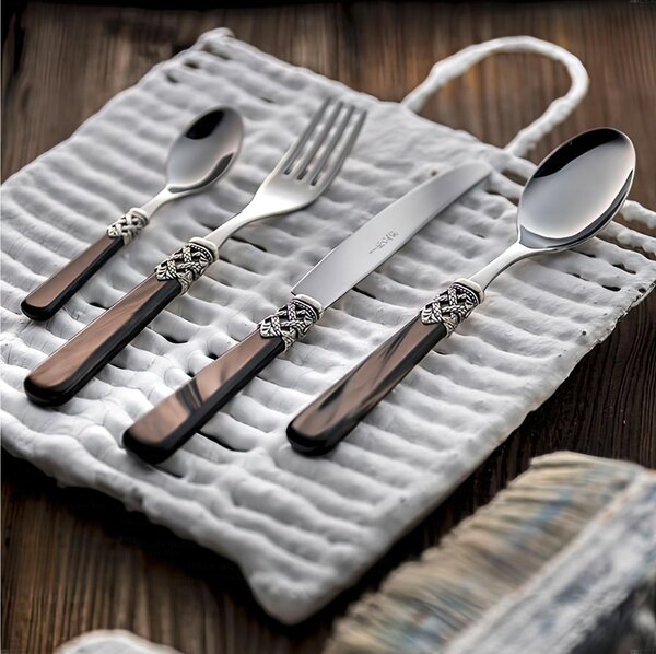 Ginevra Serving Spoon, (Stainless Steel 18.10 AISI304), Nylon Handle, Length 236 mm