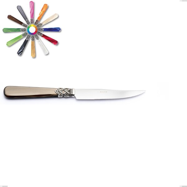 Ginevra Steak Knife, (18.10 aisi304 Steel), Nylon Handle, Length 221 mm