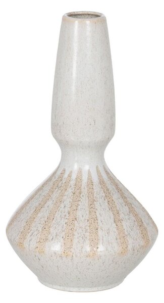 Vase White Beige Ceramic 21,8 x 21,8 x 40 cm