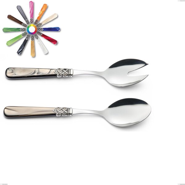 Geneva Salad Cutlery Set, (18.10 AISI 304 Stainless Steel), Nylon Handle, Length 236 mm, Name: Geneva