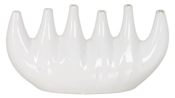 Vase White Ceramic 47 x 16 x 25 cm