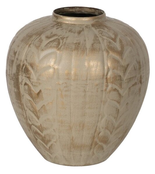 Vase Beige Golden Iron 25 x 25 x 33 cm