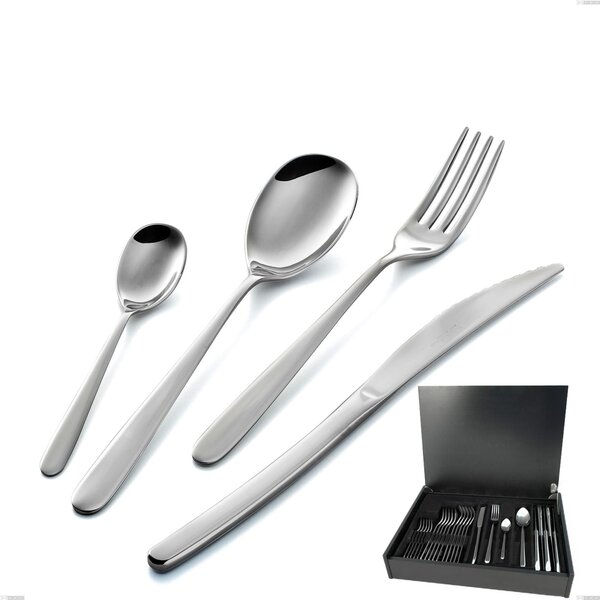 Griffe 24-piece cutlery set in wooden case, Stainless Steel 18.10 (AISI304), thickness 3.0 mm