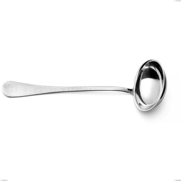 Hermitage Ladle, Polished Stainless Steel 18.10 (AISI304), Thickness 2.5 mm, Length 287 mm