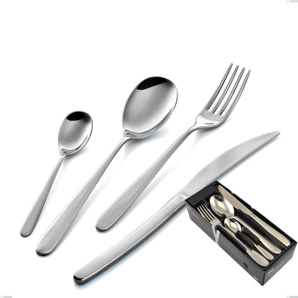 Griffe 24-piece cutlery set in space-saving packaging, Stainless Steel 18.10 (AISI304), 3.0 mm thickness