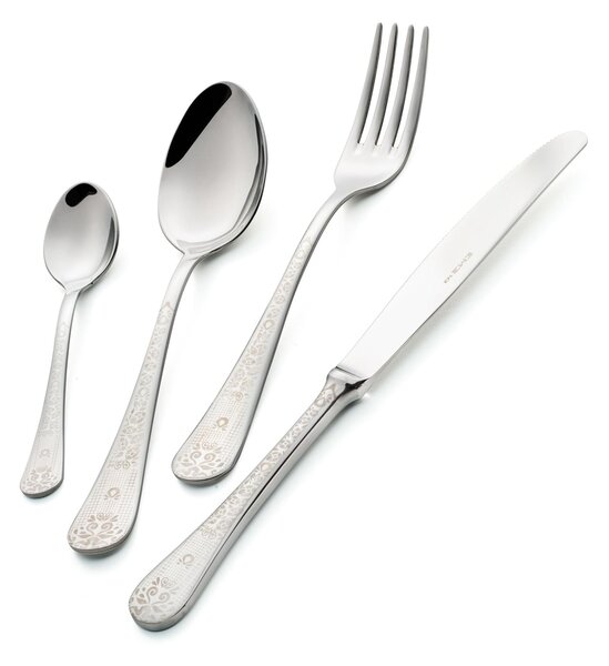 HERMITAGE 75-piece Cutlery Set in 18/10 Mirror-polished Stainless Steel, 2.5 mm Thickness, with Wooden Case