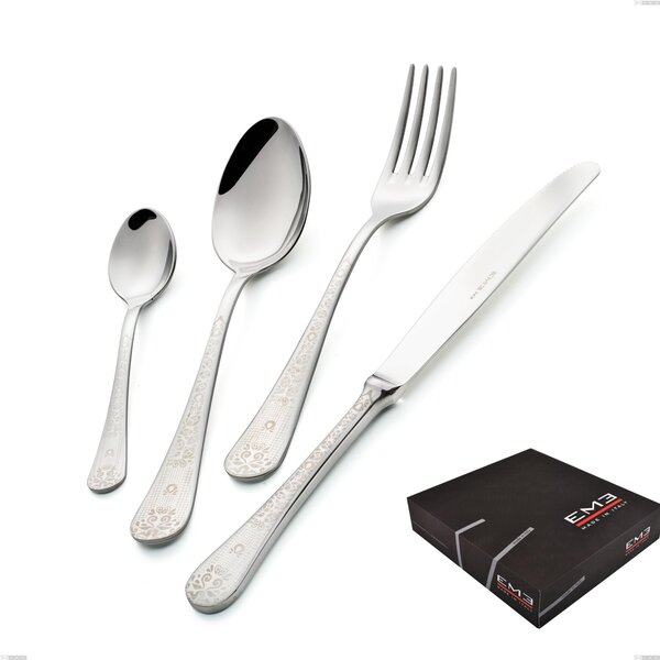 HERMITAGE 49-piece Cutlery Set in 18/10 Mirror-polished Stainless Steel 2.5 mm Thickness with Gift Case