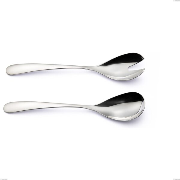 Hotel Salad Tongs, Stainless Steel 18.10 (AISI304), 2.5 mm Thickness, 260 mm Length, Polished Stainless Steel
