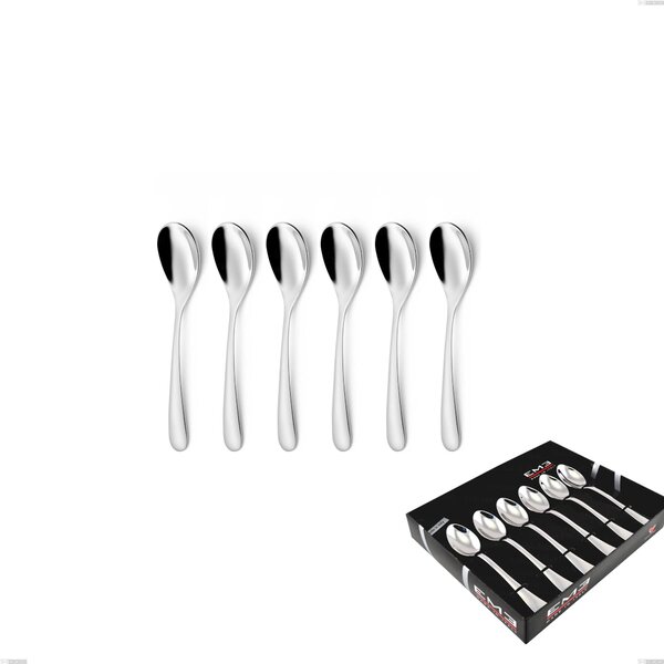 Hotel 6 coffee spoons set in showcase box, Stainless Steel 18.10 (AISI304), 2.5 mm thickness