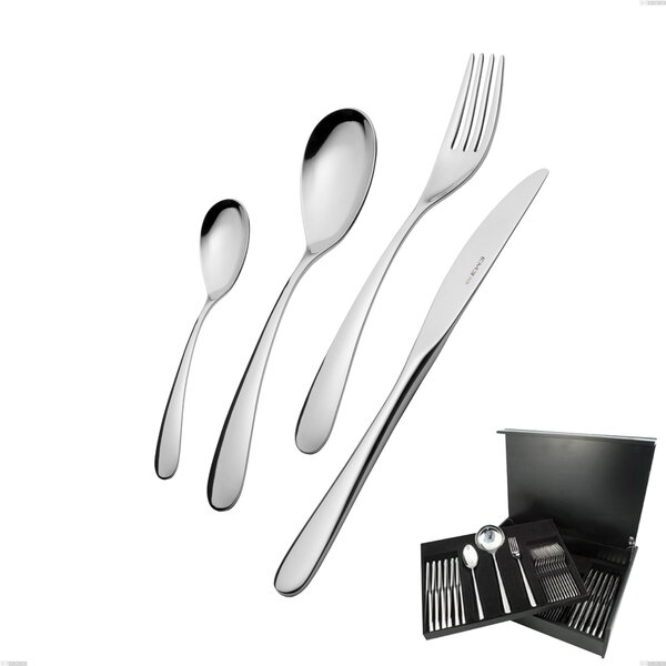 75-Piece Hotel Cutlery Set in Wooden Case, Stainless Steel 18.10 (AISI304), 2.5 mm Thickness