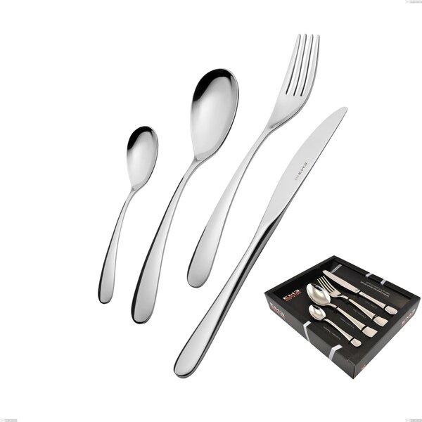 Hotel 24 Piece Cutlery Set in Display Case, Stainless Steel 18.10 (AISI304), 2.5 mm Thickness