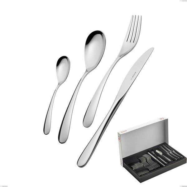 30 Piece Hotel Cutlery Set in Panoramic Packaging, Stainless Steel 18.10 (AISI304), 2.5 mm Thickness