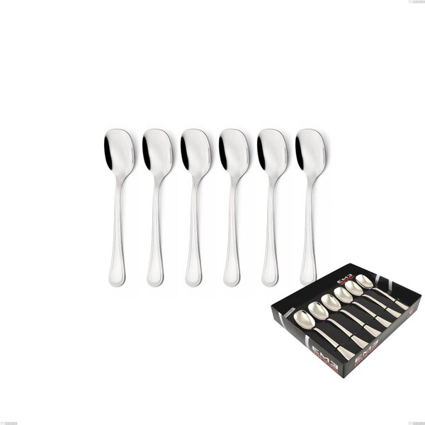 Set of 6 Impero Ice Cream Spoons in Display Box, STAINLESS STEEL 18.10 (AISI304), 2.5 MM thickness