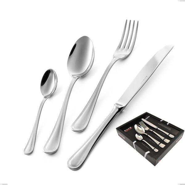 Impero 24 Piece Cutlery Set in Showcase Box with Economical Knife, STAINLESS STEEL 18.10 (AISI304), 2.5 MM Thickness
