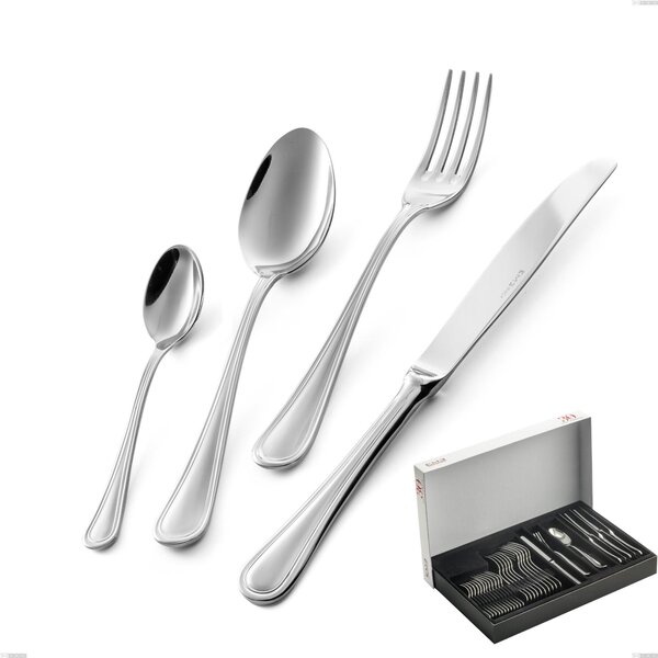Impero 30-piece cutlery set in panoramic packaging with economical knife, STAINLESS STEEL 18.10 (AISI304), 2.5 MM thickness