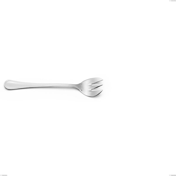 Impero Silver 8 Micron Mussel Fork, Stainless Steel AISI 304 Silver Finish, 8 Micron Silver Thickness, Cutlery Thickness 3 mm, Length 140 mm