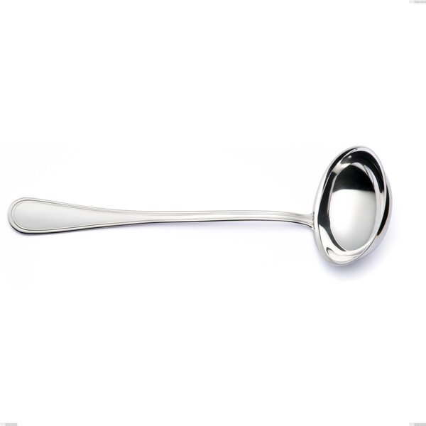 Impero Silver 8 Micron Ladle, Stainless Steel Aisi 304 Silver Finish, 8 Micron Silver Thickness, 3 mm Cutlery Thickness, Length 287 mm