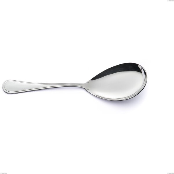 Impero Silver 8 Micron Rice Spoon, Stainless Steel Aisi 304 Silver Finish, Silver Thickness 8 Microns, Cutlery Thickness 3 mm, Length 257 mm