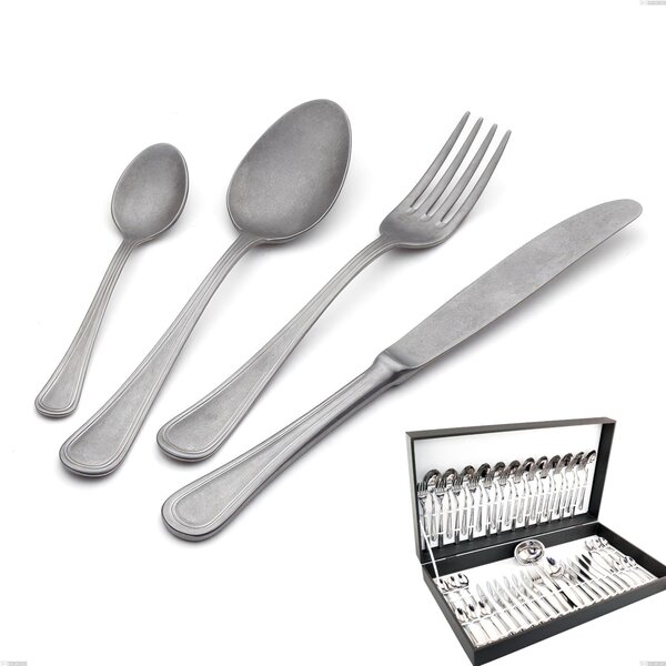 Impero Retro 51-piece cutlery set in canteen box, vintage stainless steel (Aisi 304)