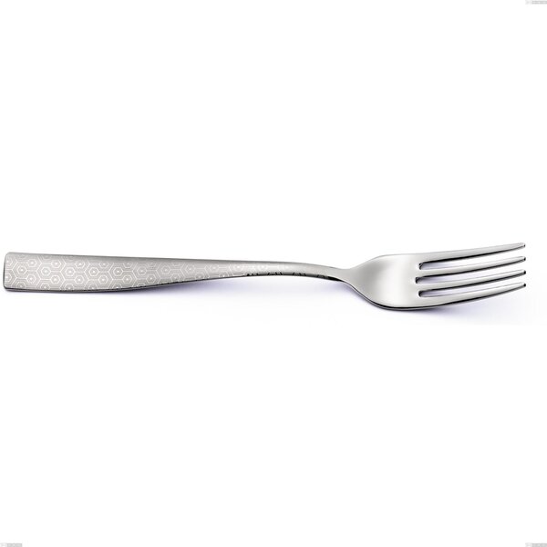 Infinity Seamless Table Fork, 18/10 Stainless Steel (aisi 304), Laser Engraving, 2.5 mm Thickness, 214 mm Length