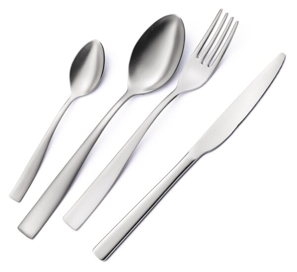 Set of 6 Moka Spoons infinity Sandblasted in Display Box, Stainless Steel 18/10 (aisi 304) with Laser Engraving, 2.5 mm Thickness