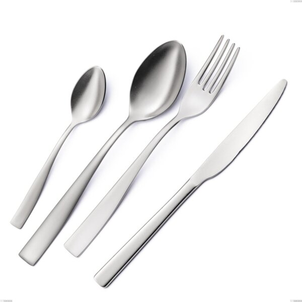 Infinity Sandblasted Coffee Spoon, Stainless Steel 18/10 (AISI 304), Laser Engraving, 2.5 mm Thickness, 138 mm Length