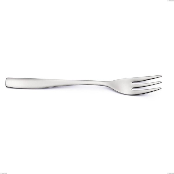 Infinity Sandblasted Dessert Fork, Stainless Steel 18/10 (AISI 304), Laser Engraving, 2.5 mm Thickness, 152 mm Length