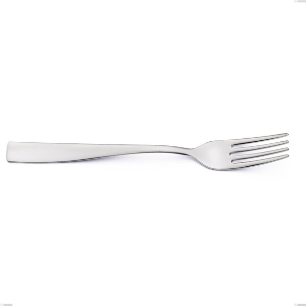 Infinity Sandblasted Table Fork, Stainless Steel 18/10 (AISI 304), Laser Engraving, 2.5 mm Thickness, 214 mm Length