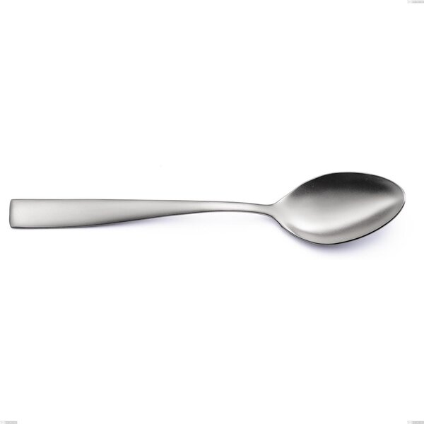 Infinity Sandblasted Table Spoon, Stainless Steel 18/10 (AISI 304), Laser Engraving, 2.5 mm Thickness, Length 214 mm